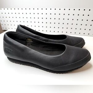 KEEN Women's Kanteen Flat Non Slip Black Flats Utility Work Shoe